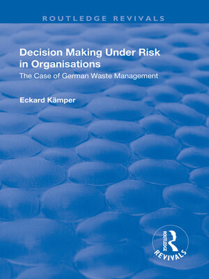 cover image of Decision Making Under Risk in Organisations